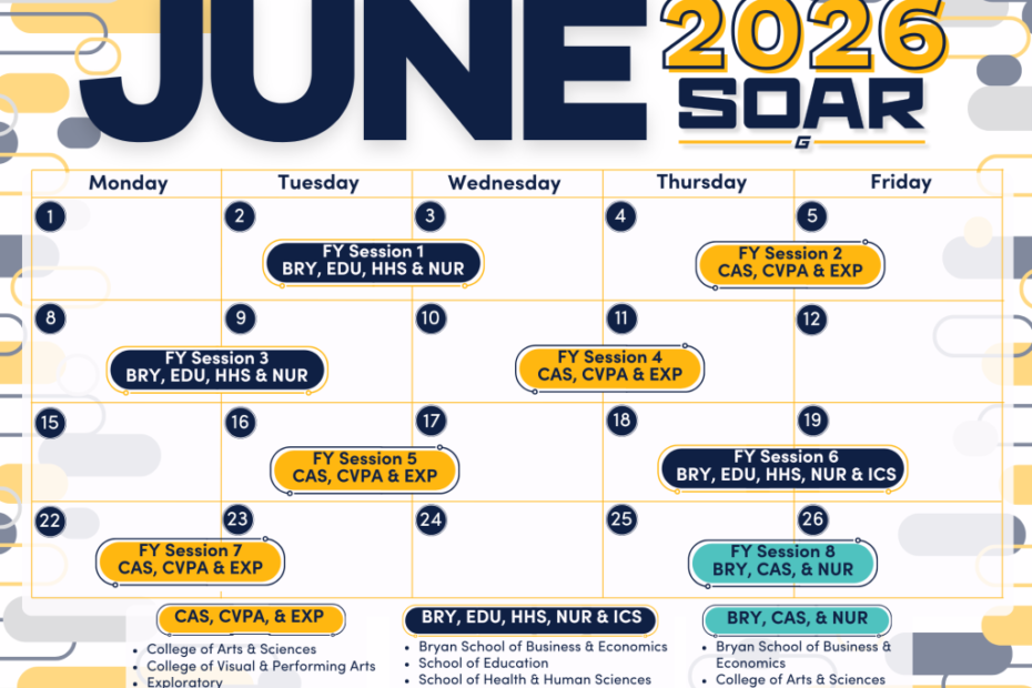 Important Academic Deadlines and Events for UNC Greensboro Fall 2027 Semester 60 First Year SOAR June Calendar 2 1 1024x791 1