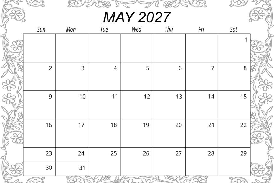 Get Your Free Printable May 2027 Calendar PDF Instantly 117 free printable monthly calendar may 2027 fefefe 999999