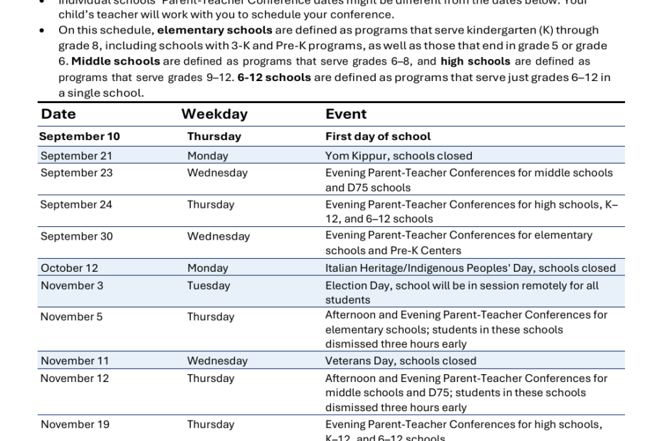 Your Ultimate Guide to the 2027 NYC School Year Schedule and Key Dates 68 new york city public schools calendar 2026 2027 1