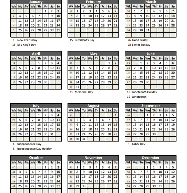 2027 yearly spreadsheet calendar 25 1