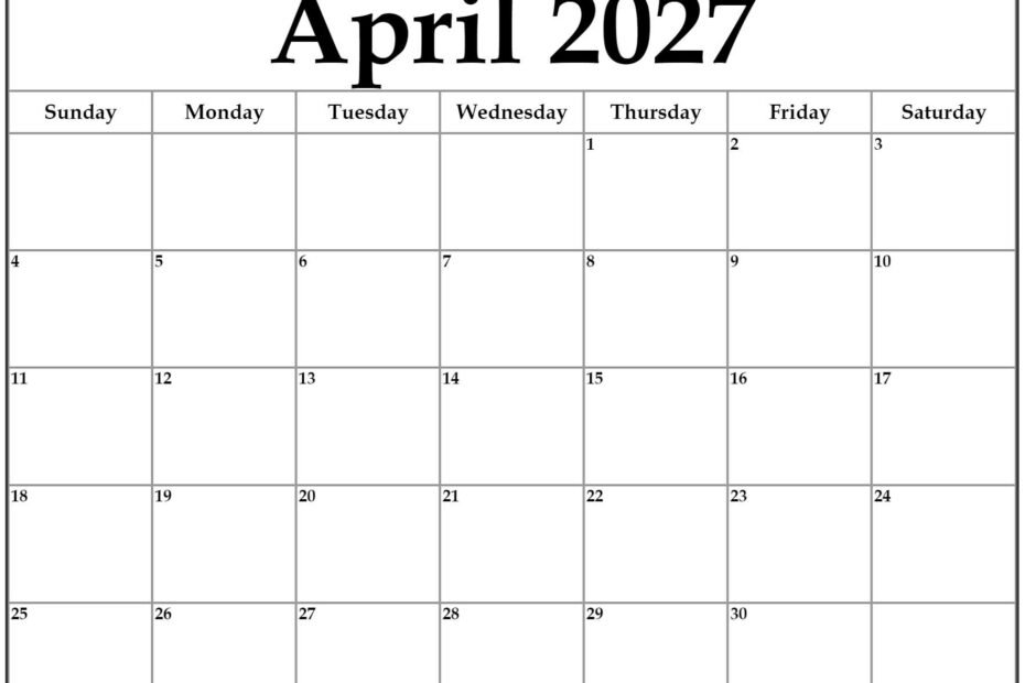 April 2027 calendar b3