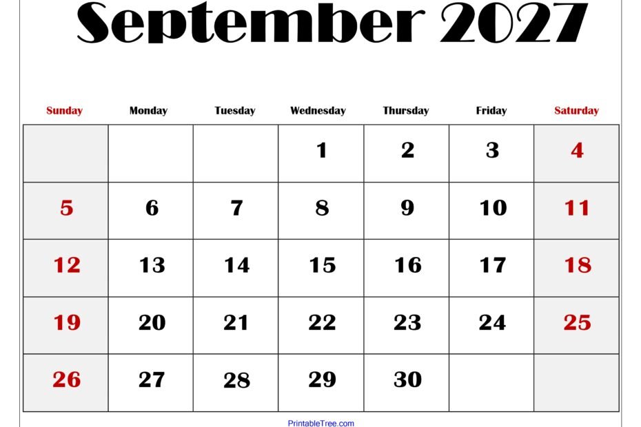 Master September 2027 Planning: Essential Tips and Calendar Insights 45 September 2027 Blank Printable Calendar