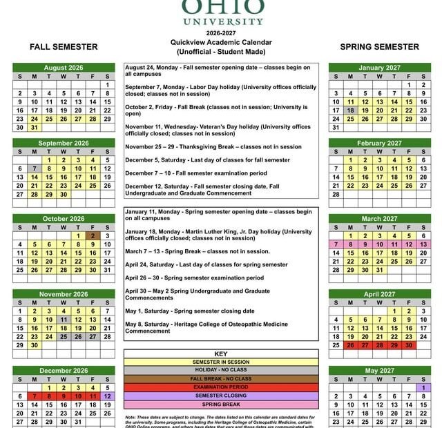 ohio university quickview academic calendar 2026 2027 v0 d5k8myg9vuwg1